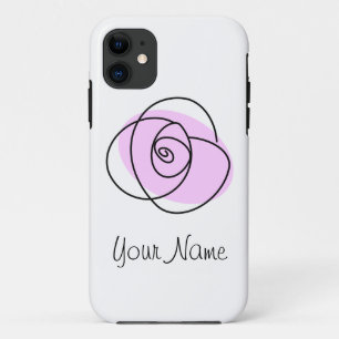 Rosa Lilac 'Name' capas de iphone