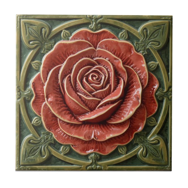 Rosa Mackintosh Relevo Falso Artes & Ofícios Repro (Frente)