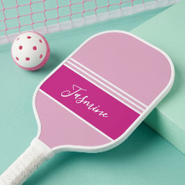 Rosa Magenta Branco Personalizado Nome Customizado