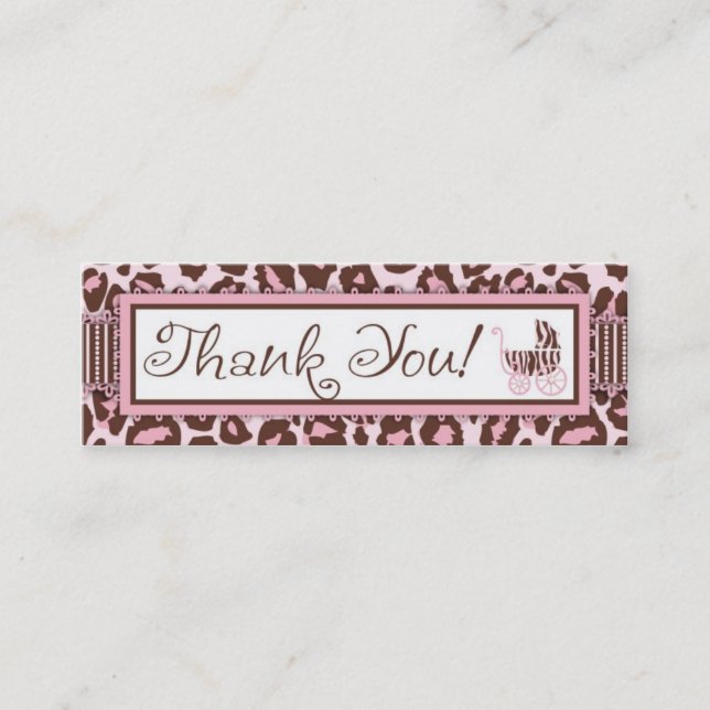 Rosa magro do cartão de presente da menina TY da (Frente)