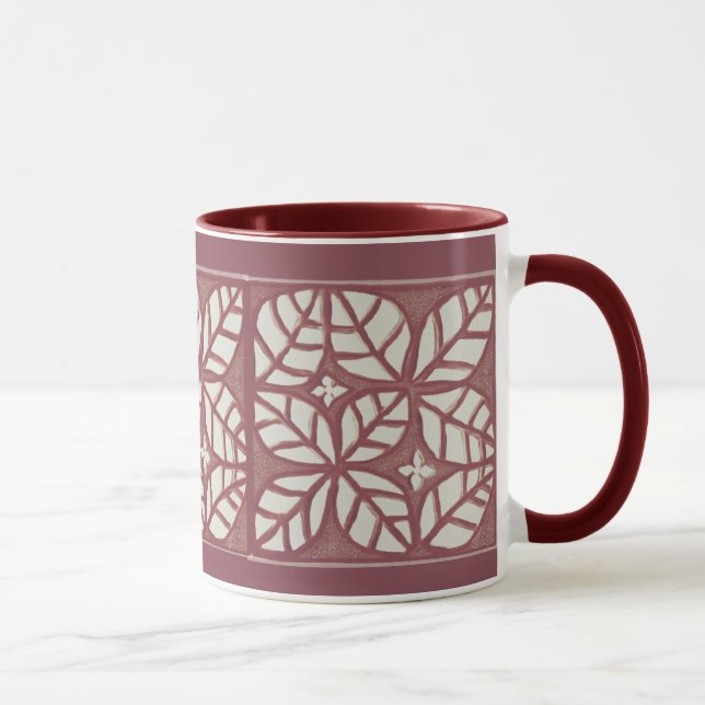 Rosa-marrom e caneca branca (Direita)