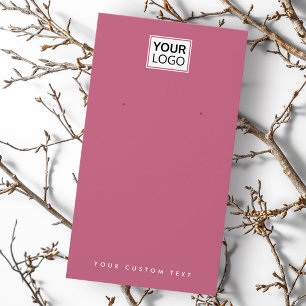 Rosa mauve adicionar placa de exibição do brinco d