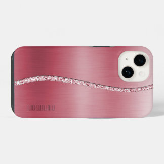 Rosa metálico Dourado e onda brilhante