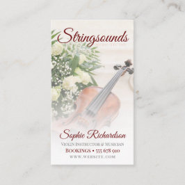 Rosa Musical Violino de Cartões de visitas