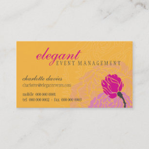 rosa na moda CARTÃO DE VISITA elegante