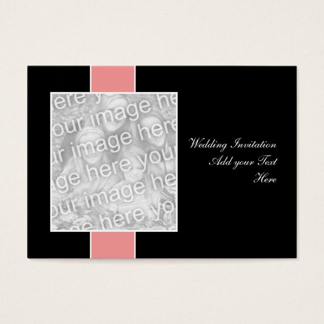 Rosa no convite preto do casamento (Frente)