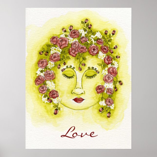 Rosa Nymph Poster - Personalize Say (Frente)