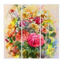Rosa Orchid Floral Connection Wall Art