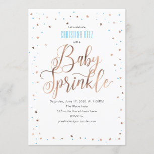 Rosa ouro, Rapaz, Moderno, Convite para bebê borri