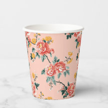 Rosa Pálido Chinoiserie Floral