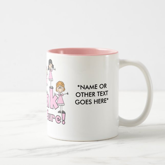 Rosa para uma caneca customizável da cura (Direita)