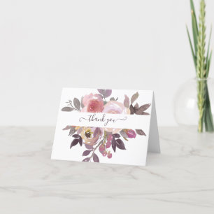 Rosa pastel e agradecimento personalizado floral r