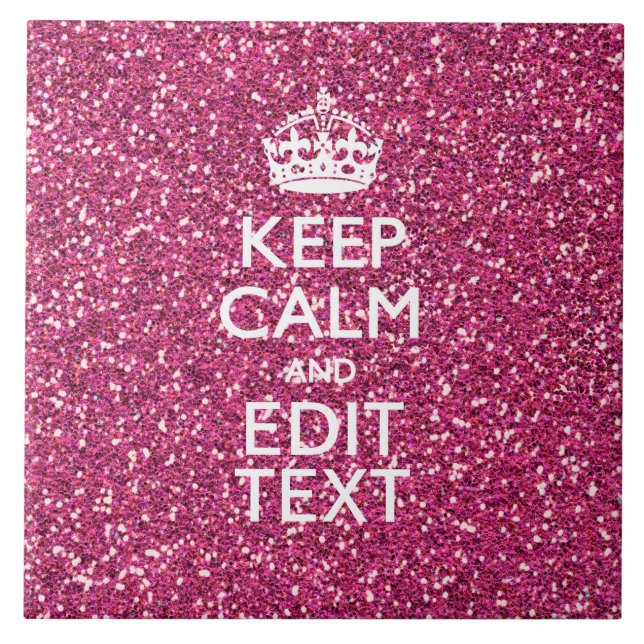 Rosa personalizado mantenha calma decor (Frente)