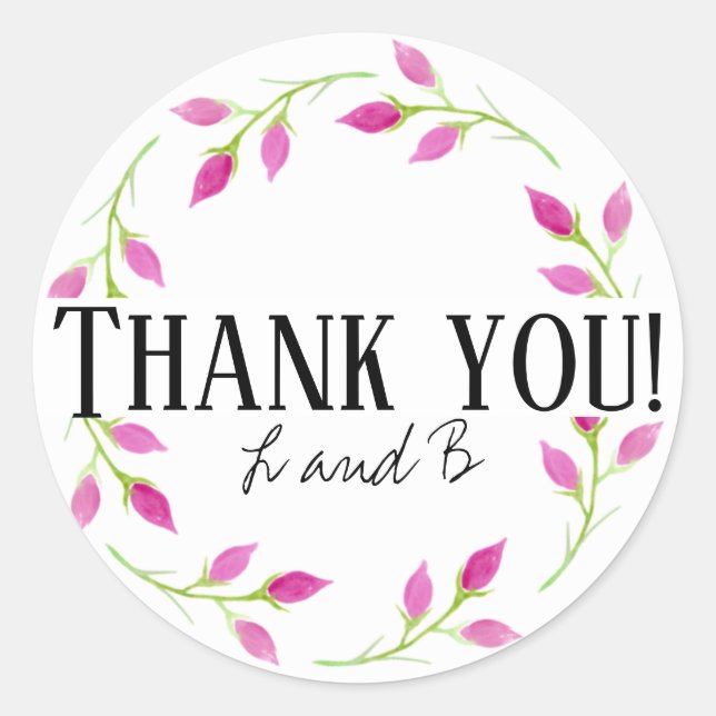 ROSA PERSONALIZADO OBRIGADO COM O SEU adesivo (Frente)