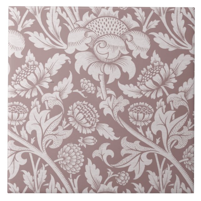Rosa poeira floral vintage (Frente)