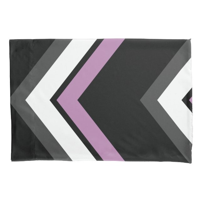 Rosa, preto, cinza e branco Chevron (Frente)