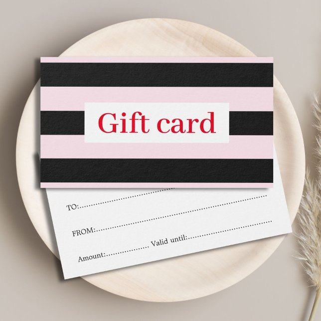 Rosa preto Elegante Moderno - Stripes brancas pret (Criador carregado)