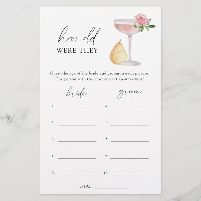 Rosa Prosecco - Quantos anos tinham o jogo de noiv (Frente)