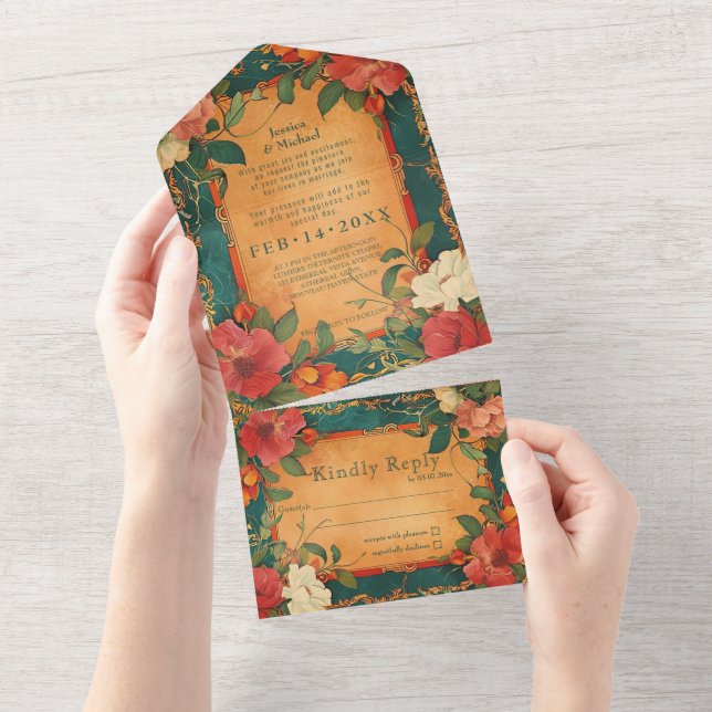 🌹 Rosa Romance: Art Nouveau Splendor (Aba destacável)