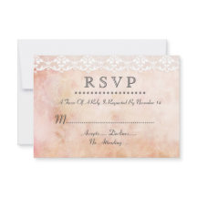 Rosa Romântico de Vintage e personalização de RSVP