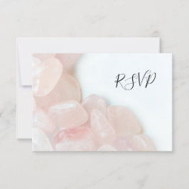 Rosa Rosa Rosa Rosa Quartz em White Weding RSVP Re