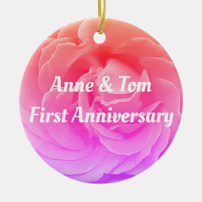 Rosa Rosa Rosa Rosa Rosa, Ornamento de Aniversário (Frente)