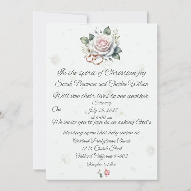 Rosa Rosa Rosa Rosa Rosa Rosa e Anéis Convite Cris (Frente)