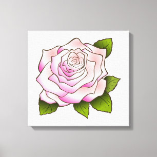 Rosa Rosa Rosa Vintage Desenho Canvas Esticada Bra