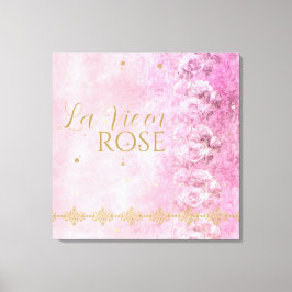Rosa Rosas Rosa Damask Grunge - Canvas