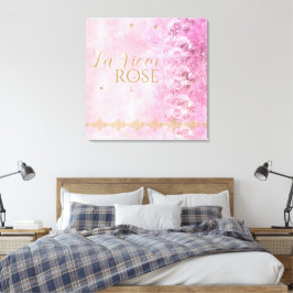Rosa Rosas Rosa Damask Grunge - Canvas