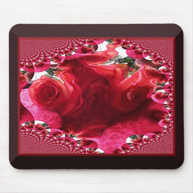 Rosa Rosy Mouse Pad (Frente)