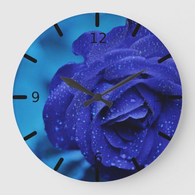 Rosa Roxo bonito - relógio grande (Frente)