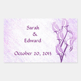 Rosa roxo Guarde o adesivo de data