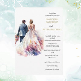 Rosa Russo Boho Convite para o tema do casamento F