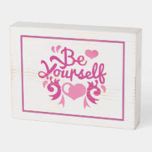 Rosa Seja Você Mesmo Com Corações Rosa