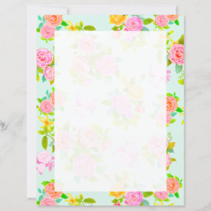 Rosa Shabby Vazio Azul Vintage