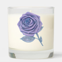 Rosa Super Dimensionada Estilizada - Azul Empoeira