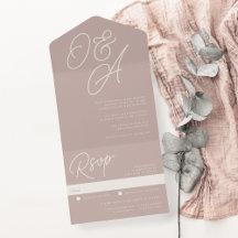 Rosa Taupe | Script Watermark Monograma Wedding