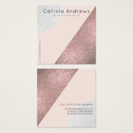 Rosa Tela Dourada de colar cardíaco com brilho bri