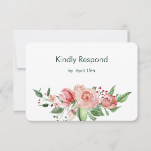Rosa verde cor-de-rosa coral RSVP Wedding floral