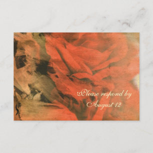 Rosa vermelha abstrata RSVP com envelopes
