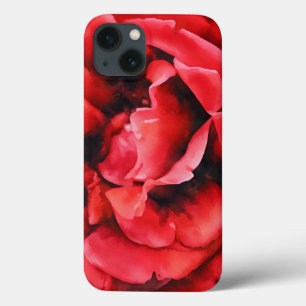 Rosa vermelha Art Flower Art Capa de telefone