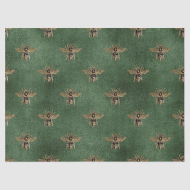 Rosa vermelha Bee Series Design 5 Tecido Papel (Frente )