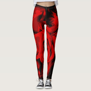 Rosa vermelha com leggings Impressão-all-over pret