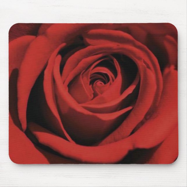 Rosa vermelha de florescência Mousepad (Frente)