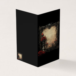 Rosa vermelha de Halloween com velas