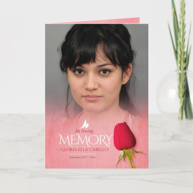 Rosa vermelha de ordem de serviço do programa fune (Frente)