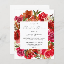 Rosa vermelha do orçamento e Janto de Natal Floral