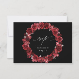 Rosa vermelha Floral & Crystal w RSVP de Refeições