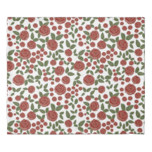 Rosa vermelha floral em branco